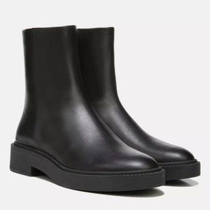 VINCE Kady Leather Low Boot Black Size 9.5